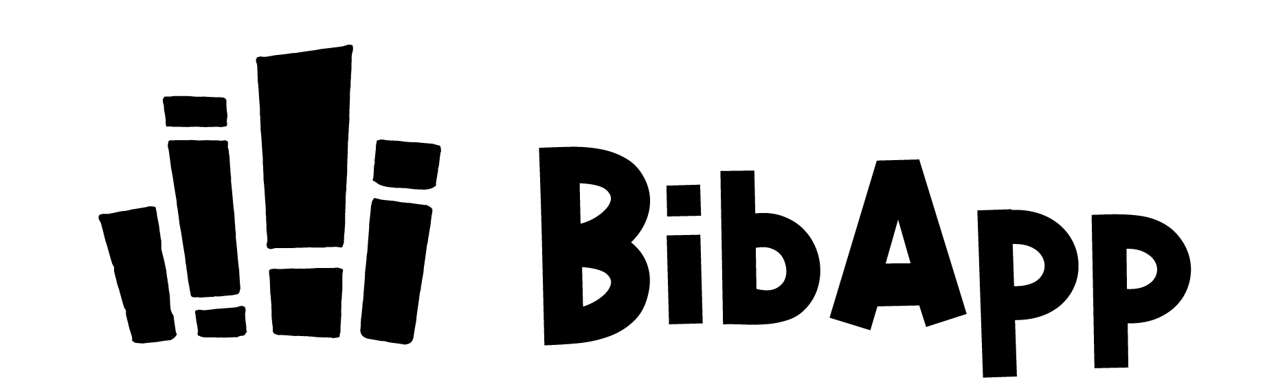 BibApp-Logo Quer · Schwarz